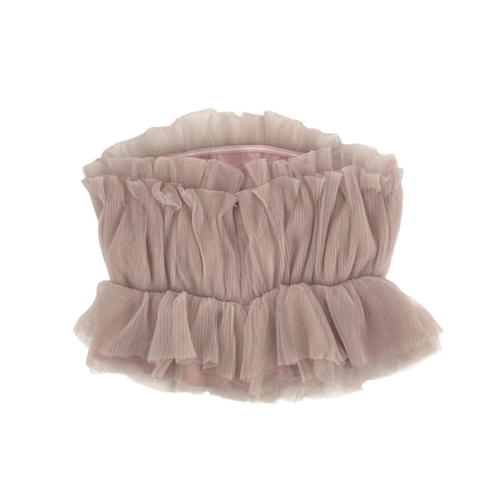 NWT Endless Rose Womens Strapless Tulle Peplum Top M Lightweight Fairy Feminine - Picture 3 of 8